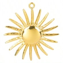 5 pièces Breloques pendentifs en acier inoxydable vintage plaqué or et argent en forme de tortue, de tournesol et de feuille pour la fabrication de bijoux DIY, colliers, bracelets, boucles d'oreilles, décoration de fermeture éclair de sac