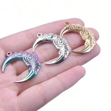 5 pièces Breloques pendentifs en acier inoxydable vintage plaqué or et argent en forme de tortue, de tournesol et de feuille pour la fabrication de bijoux DIY, colliers, bracelets, boucles d'oreilles, décoration de fermeture éclair de sac