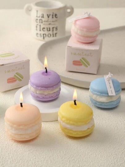 1/2/6pcs Set Macaron Color Scented Candles, Suitable For Home Decor, Party, Dining Table Decoration And Holiday Gifts