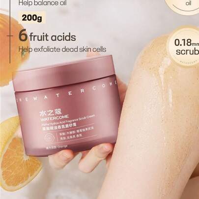 WATERCOME 200克香氛溫和身體磨砂膏,加入100％植物精油的身體去角質產品,用於緊致皮膚和抗橘皮紋護理