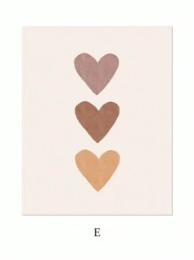 6 PCS Bohemian Canvas Print Alphabet Wall Art Painting Love Poster Rainbow Wall Picture Beige Canvas Painting Sunshine Art Poster Nursery Wall Decor Poster Kids Bedroom Wall Decoration No Frame