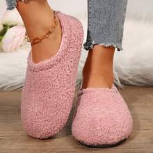 Women's Slippers Boots Memory Foam Fuzzy Booties House Shoes Winter Warm Indoor Outdoor - 粉色 - 查看 3