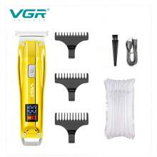 VGR Hair Clipper Electric Hair Cutting Machine Cordless Haircut Machine Rechargeable Hair Trimmer Portable Trimmer For Men V-956-Without Box - Gold - View 2