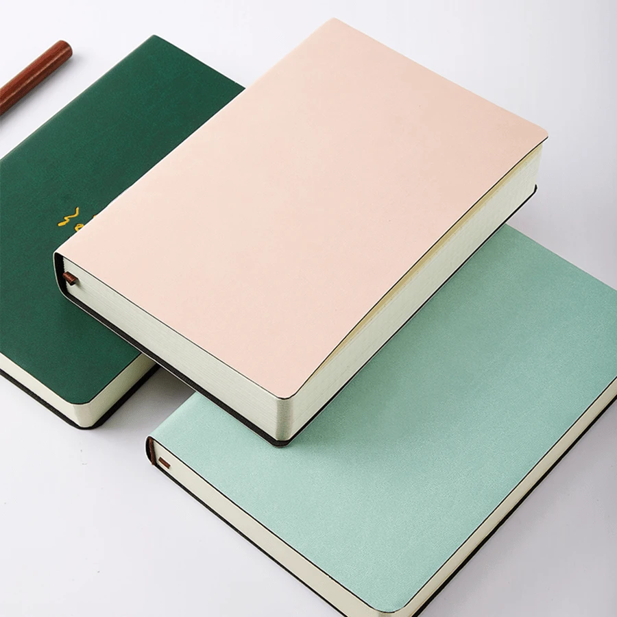 2 cuadernos con tapa blanda A5 grandes - Diario de trabajo y estudio universitario reflexivo - Páginas ultra gruesas y duraderas