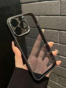 适用于 17 Air 16 15 14 13 12 Pro Max 11 的奢华金属相机壳，哑光透明字母镜头保护盖（适用于 15 Pro Max） - 黑色 - 查看 4