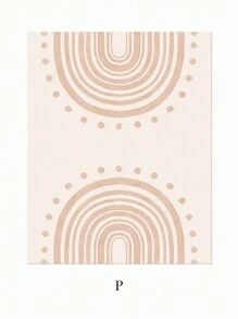 6 PCS Bohemian Canvas Print Alphabet Wall Art Painting Love Poster Rainbow Wall Picture Beige Canvas Painting Sunshine Art Poster Nursery Wall Decor Poster Kids Bedroom Wall Decoration No Frame