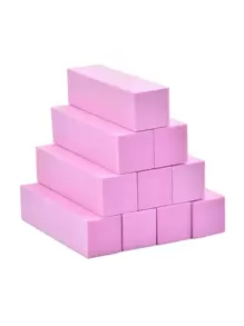 6件套专业指甲锉抛光套装，海绵砂纸块修甲美足工具，男女通用美甲工具，适用于人造指甲，返校季必备 - 彩色 - 查看 7