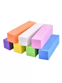 6件套专业指甲锉抛光套装，海绵砂纸块修甲美足工具，男女通用美甲工具，适用于人造指甲，返校季必备 - 彩色 - 查看 5