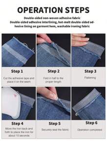 1 Rolle 59 Meter Bügelvlies, doppelseitiges Näh-/Bügelklebeband für Kleidung, Hosen, Jeans, Kleider Modifikation