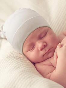 6pcs/Set Newborn Baby 0-6M Plain Thermal Ion Soft Simple Daily Caps, Suitable For Infant Daily Use - Multicolor - View 3