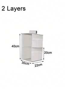 1pc Multi-Compartment Hanging Clothes Storage Bag, Can Be Used To Store Underwear, Foldable Storage Pouch, Suitable For Storing Socks, Bras, Household Items, Space-Saving, Applicable For Bedroom, Wardrobe, Closet, Home, Dorm, Etc. Hanging Wardrobe Storage Organizer, Storage Container, Wardrobe Storage Bag, Hanging Wardrobe Storage Bag, Suitable For Bedroom, Dorm, Can Store Socks, Pants, Jeans, T-Shirts, Dresses, Etc. - Grey - View 13