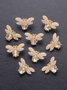 5/10 nút kim loại cổ điển có đính đá và ngọc trai, thích hợp cho áo sơ mi, váy, áo len, áo khoác, giày dép tự làm, túi xách, hộp quà tặng, đồ trang sức, phụ kiện may vá - Nhiều màu - Xem 14