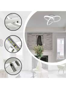 Lámpara Techo Baño Led Regulable Lus Moderna Colgante 3modos - Blanco - Ver 3