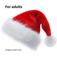 Plüsch Weihnachtsmann Mützen für Männer und Frauen zum Wärmen, Weihnachtsmann Mütze, Weihnachts- und Neujahrsdeko, Weihnachten