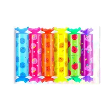 6 Packs Small Highlighter Chisel Tip Marker Pen - Cute Candy Ice Cream Popsicle Shape Highlighter For Party Birthday Drawing Poster Diary Greeting Card DIY Crafts Office School Supplies For Christmas, New Year, Thanksgiving Gifts - Multicolor - View 3