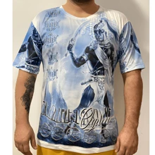 Ogun T-Shirt In 100% Viscose With Silk Screen Print - White - View 3