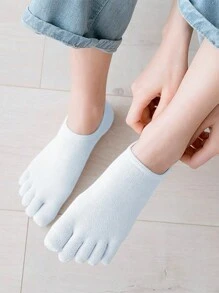 3 Pairs Plus Size Women Solid Color Toeless Ankle Socks, Suitable For Daily Casual Or Sports Wear
