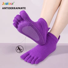 1 Pair Of Five Finger Short Socks For Women, Random Color - 紫色 - 查看 4