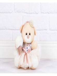Trio Of Teddy Bears Sweet Dress For Niche Decorations - 18/22/26 - 乾枯玫瑰色 - 查看 4