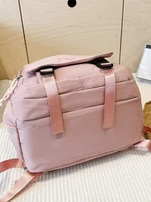 Back To School Large Capacity Waterproof Backpack, Suitable For High School, College And University Students, Men And Women, Casual And Versatile Design, Commuting And Travel - Pink - View 10