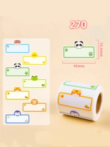 10 Rolls/1000pcs Preschool Name Stickers Blank Cartoon Kids Adhesive Labels For Handwriting - Multicolor - View 14