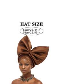 Afrikaanse hoofddoek, grote strikontwerp hoofddoek hoed, glanzende zijden gelaagde band, Nigeriaanse hoofddeksels, autogel hoofddoek hoed is speciaal voorbereid voor bruiloften, feesten en speciale gelegenheden