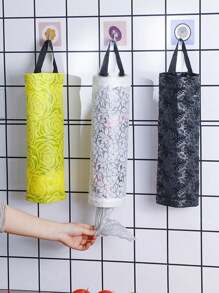 1pc Creative Wall Mounted Bin Bag Storage Bag Box Sorting Kitchen Plastic Bag Collector Punch Free Shopping Storage Bag