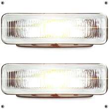 Pair Rectangular Auxiliary Headlight Halogen Light Spotlight Car