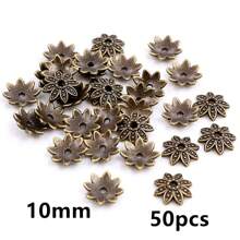 50pcs 8mm 10mm Beads Cap Zinc Alloy Metal Flower Shape Spacer Bead End Caps Findings For DIY Jewelry Making End Caps - Beas Caps - View 9