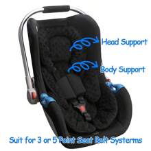 1pc Infant Car Seat Insert, 2-In-1 Reversible Infant Car Seat Head Support For Girls Boys, 3D Air Mesh Baby Car Seat Cushion, Newborn Carseat Head Support For Carrier, Stroller, Swing, Bouncer