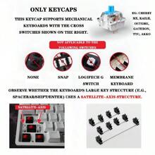 Gliging Black White Keycaps 133 Keys Cherry Profile Keycap DYE-Sub Suitable For 60/64/68/104 Mechanical Keyboard - 白色 - 查看 2