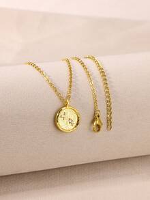 12 Sternzeichen Anhänger Halsketten für Frauen, 12 Konstellationen Edelstahl Kette Schmuck, Widder Waage Löwe Jungfrau Geburtstags Geschenke - Goldgelb - Übersicht 8