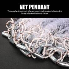 Fishing Cast Net Set (Cast Net + Fishing Bucket + Shuttle + Quick -Drying Towel), Handmade American Saltwater Freshwater Monofilament Nylon Net With Heavy Duty Real Zinc Sinker Weights For Bait Trap Fish 4/ 5/ 6/ 7/ 8/ 9/ 10Ft Radius, 3/ 8 Inch Mesh - 藍色 - 查看 2