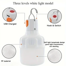 USB Rechargeable Emergency Light, Multi-Functional Lighting Lamp For Home, Outdoor, Camping, Hiking, Work, LED Light With Large Battery Capacity And Long-Lasting Usage Time, 3 Brightness Levels & 5 Dimming Modes, Suitable For Various Environments