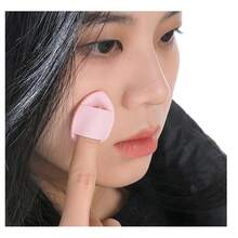 Dual-Use Mini Water Drop Shape Thumb Powder Puff - Soft, Gentle, And Absorbent Makeup Sponge Cushioning Air Cushion Powder Puff Sponge For Flawless Foundation, Concealer, And Blusher Application - Compact, Travel-Friendly, And Reusable Design - Multicolor - View 11