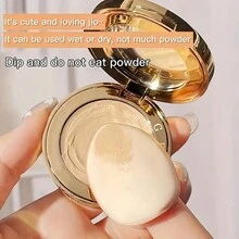 Dual-Use Mini Water Drop Shape Thumb Powder Puff - Soft, Gentle, And Absorbent Makeup Sponge Cushioning Air Cushion Powder Puff Sponge For Flawless Foundation, Concealer, And Blusher Application - Compact, Travel-Friendly, And Reusable Design - Multicolor - View 7