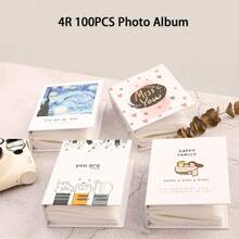 1 Pc 4R 100pcs Photo Album Memorial Book Cartoon Insert Recall Cute Good Time Child Gift Cute Cartoon Photo Albums - Multicolor - View 2