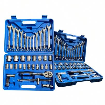 Kit Jogo De Ferramentas 37 Peças Soquete Combinada C/ Maleta