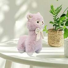 1 pieza Muñeco de peluche suave de alpaca adorable, regalo de cumpleaños, recuerdo para fiesta de niños - Multicolor - Ver 4