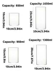 1 件玻璃花瓶水培花盆微景观鱼缸装饰，多种尺寸 - 無色 - 查看 12