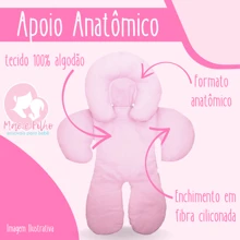 Anatomical Reducing Support For Comfort Baby And Stroller With Padding - 灰色的 - 查看 3
