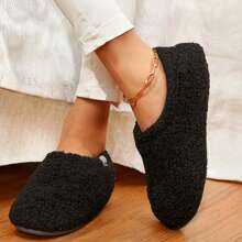 Comfy Women's Memory Foam House Slippers - Soft, Lightweight Boots With Curly Fleece And Cozy Polar Fleece Lining - 黑色 - 查看 10