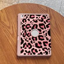 1 Chiếc, Khe Cắm Bút + Bao Da Máy Tính Bảng IPad Xoay 720° Pro 2024 13 Inch/5/6/7/Air6 2024 Bao Da 4/5/8/9/10, Lỗ LOGO Rỗng, Da PU Chống Rơi Và Chống Sốc, Tự Động Đánh Thức/Ngủ, Họa Tiết Da Báo Hồng Và Nâu, Thiết Kế Mặt Sau Cứng Và Cạnh Mềm, Có Khe Đỡ. Chất Liệu: Tấm Acrylic Dày Khoảng 1.5MM, Mua Theo Nhu Cầu (Vui Lòng Đọc Hướng Dẫn Trước Khi Đặt Hàng!) - Hồng - Xem 4