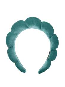 1pc Fashionable Velvet Sponge Spa Headband For Women, Hair Accessory For Washing Face, Makeup, Skincare; Adorable Shower Headband Suitable For Women To Wear While Sleeping, In Pajama Parties Or As A Gift