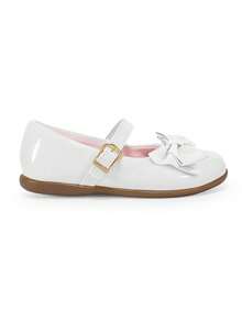 Children's Shoes Girl Flower Girl Baptism Wedding Flats Bow Comfortable Non-Slip - 白色 - 查看 6