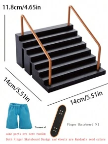 Vingertop Speelgoed 6-in-1 Vinger Met Vinger skateboard Kit Trap Volgen Met Vinger Rolschaatsen ( Vinger Skateboard Verstuur op Willekeurige kleur )