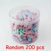 20/200 件马卡龙色笔帽干净不锈钢橡皮擦替换装，办公用品笔橡皮擦帽，便携式可拆卸子弹头橡皮擦帽 - 混色 - 查看 9