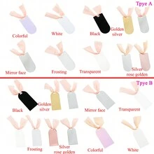 1pc/8pcs Blank Acrylic Bookmark Arched With Ribbon Label Handmade DIY Festival Gift Wedding Seat Hanging Sign Party Decoration - One Size - View 1