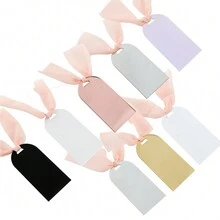 1pc/8pcs Blank Acrylic Bookmark Arched With Ribbon Label Handmade DIY Festival Gift Wedding Seat Hanging Sign Party Decoration - One Size - View 6