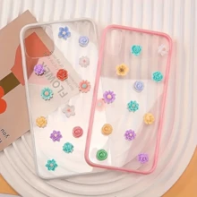 50/100pcs 6mm Flatback Resin Flower Charms Flower Beads Mini Resin Flower Charms Cabochons Mixed Colors Daisy Flower Resin Charms For DIY Art Nails Decor, Hair Clip, Craft Scrapbooking Decor, Phone Cases, Cup Decor - Various Styles Of Mini Flowers - View 3